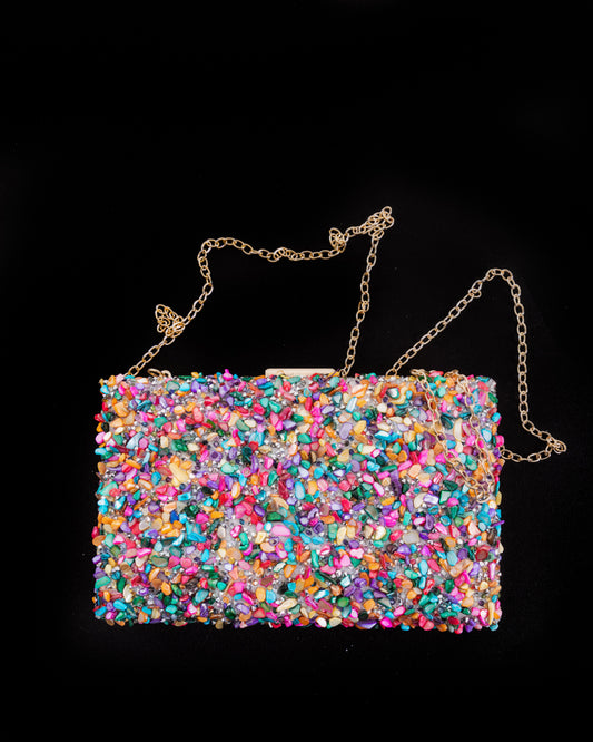 Clutch piedra multicolor